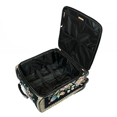 Flower Shop 17-inch Handbeaded Carry-on Spinner Suitcase