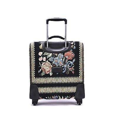 Flower Shop 17-inch Handbeaded Carry-on Spinner Suitcase