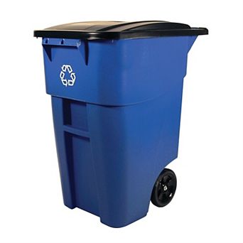 50 Gallon Commercial Heavy-duty Rollout Recycler Trash Can Container