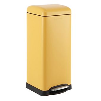 Betty Retro 8-gallon Step-open Trash Can, Daffodil Yellow