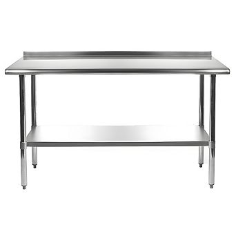 Stainless Steel Heavy Duty Nsf Certified Work Bench Prep Table With Backsplash