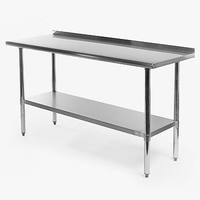Stainless Steel Heavy Duty Nsf Certified Work Bench Prep Table With Backsplash