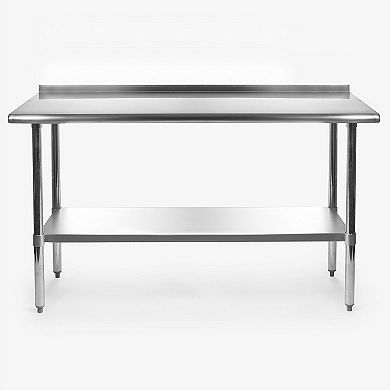 Stainless Steel Heavy Duty Nsf Certified Work Bench Prep Table With Backsplash