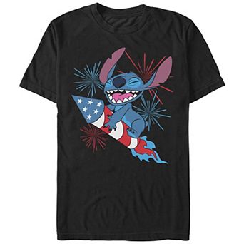 Disney's Lilo & Stitch Men's Riding Fireworks Graphic Tee