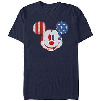 Disney's Mickey Mouse Men's USA Flag Print Graphic Tee
