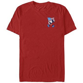 Disney's Mickey Mouse Men's Waving USA Flag Graphic Tee