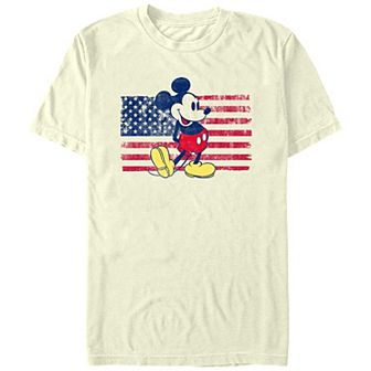 Disney's Mickey Mouse Men's USA Flag Graphic Tee