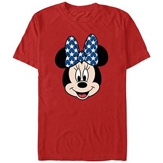 Disney's Minnie Mouse Men's Stars Print Bow Graphic Tee