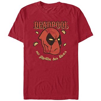 Men's Marvel Deadpool Me Gustan Los Tacos Graphic Tee
