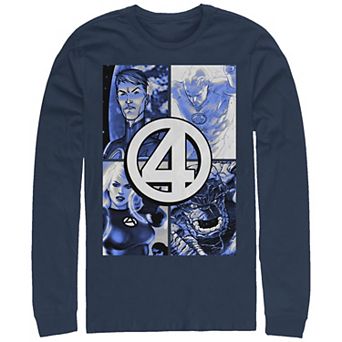 Men's Marvel Fantastic Four Team Portraits Long Sleeve Graphic Tee