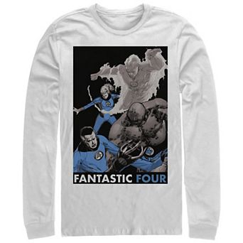 Men's Marvel Fantastic Four Team Poster Long Sleeve Graphic Tee