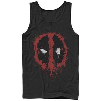 Men's Marvel Deadpool Splatter Mask Graphic Tank