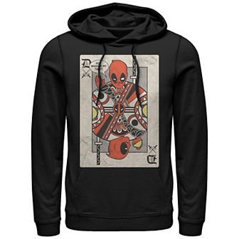 Men's Marvel Deadpool Playing Card Graphic Hoodie