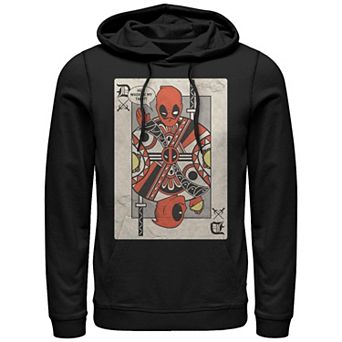 Men's Marvel Deadpool Playing Card Graphic Hoodie