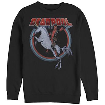 Men's Marvel Deadpool Riding Unicorn Graphic Fleece