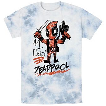 Men's Marvel Deadpool #1 DadBombard Wash Graphic Tee
