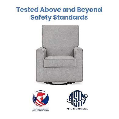 Delta Children Sophie Nursery Glider Swivel Chair with LiveSmart Fabric