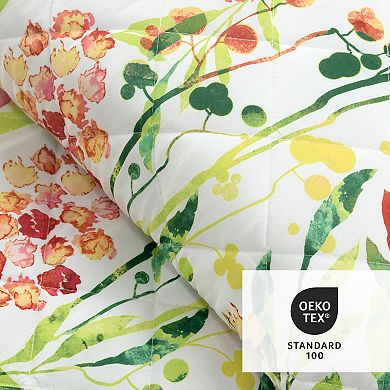 Lush Decor Leilani Watercolor Scallop Edged Floral 3-pc. Quilt Set