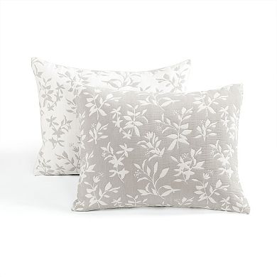 Lush Decor Floral Jacquard Reversible Soft Matelasse Quilt Set