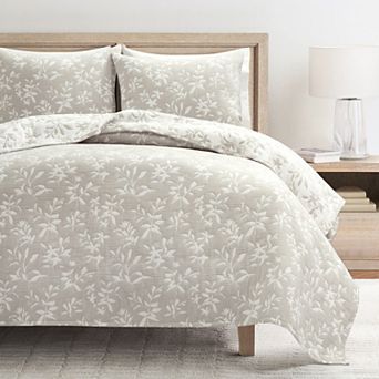 Lush Decor Floral Jacquard Reversible Soft Matelasse Quilt Set