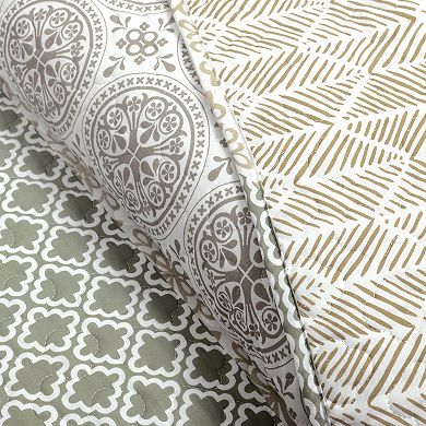 Lush Decor Bohemian Stripe Quilt Set