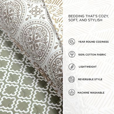 Lush Decor Bohemian Stripe Quilt Set
