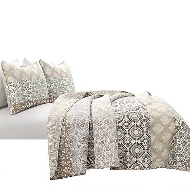 Lush Decor Bohemian Stripe Quilt Set