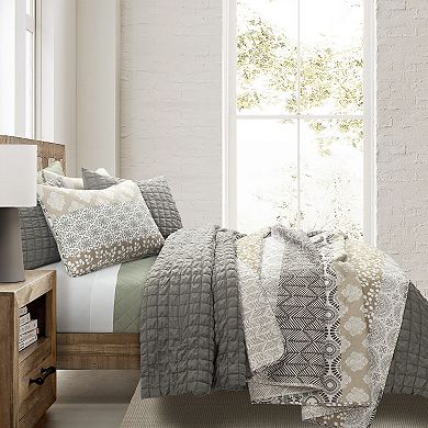 Lush Decor Bohemian Stripe Quilt Set