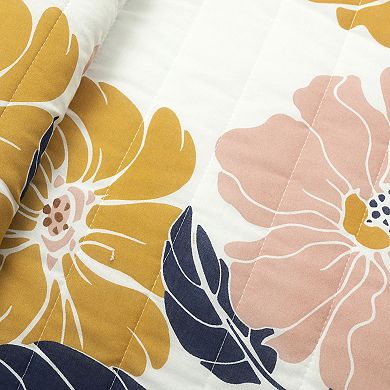 Lush Decor Lucia Abstract Floral Cotton Quilt Set