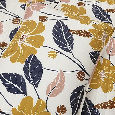 Lush Decor Lucia Abstract Floral Cotton Quilt Set