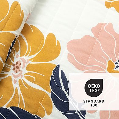 Lush Decor Lucia Abstract Floral Cotton Quilt Set