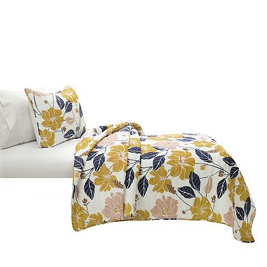 Lush Decor Lucia Abstract Floral Cotton Quilt Set