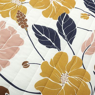 Lush Decor Lucia Abstract Floral Cotton Quilt Set
