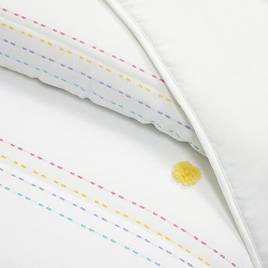 Lush Decor Kids Rainbow Pom Pom And Stripes Quilt Set