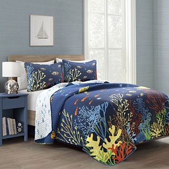 Lush Decor Under The Sea Reversible Quilt Set