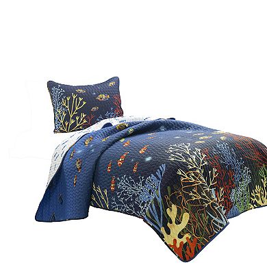 Lush Decor Under The Sea Reversible Quilt Set
