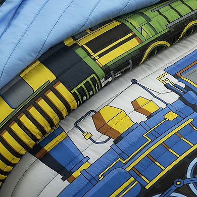 Lush Decor Kids Steam Trains Quilt Set