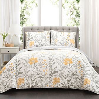 Lush Decor Aprile 3 pc Reversible California King Quilt Set