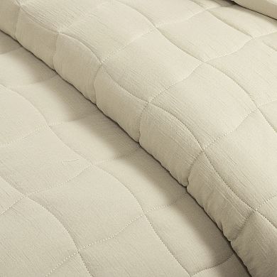 Lush Decor Cloud Gauze Neutral Quilt Set