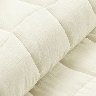 Lush Decor Cloud Gauze Pearl White Quilt Set