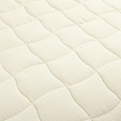 Lush Decor Cloud Gauze Pearl White Quilt Set