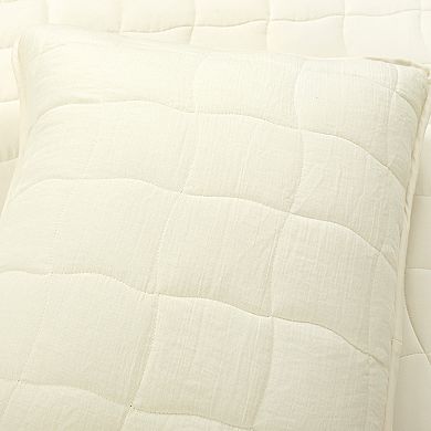 Lush Decor Cloud Gauze Pearl White Quilt Set