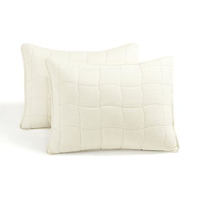 Lush Decor Cloud Gauze Pearl White Quilt Set