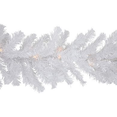 Northlight Pre-lit Snow White Artificial Christmas Garland