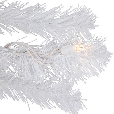 Northlight Pre-lit Snow White Artificial Christmas Garland