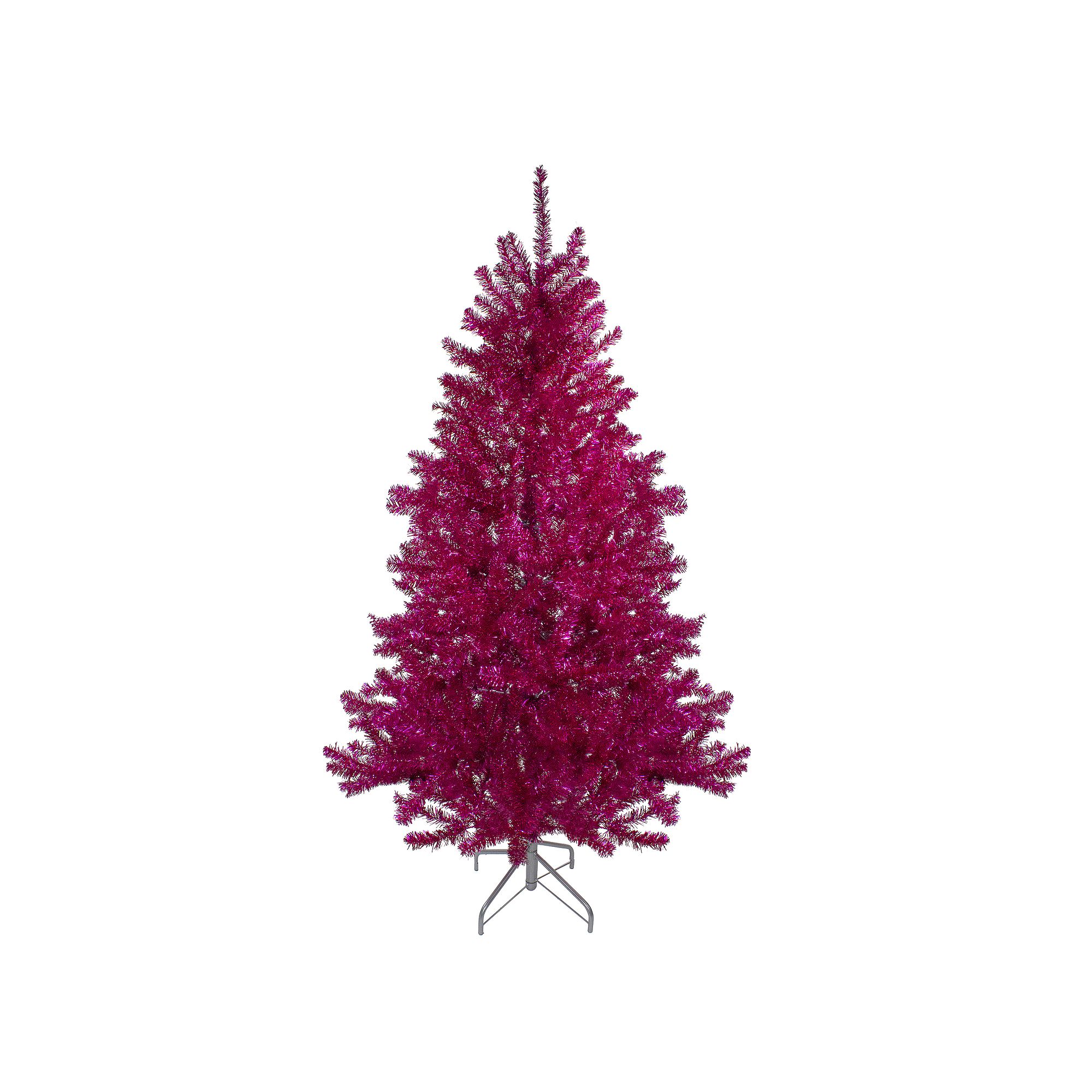 Northlight Metallic Dark Pink Tinsel Artificial Christmas Tree