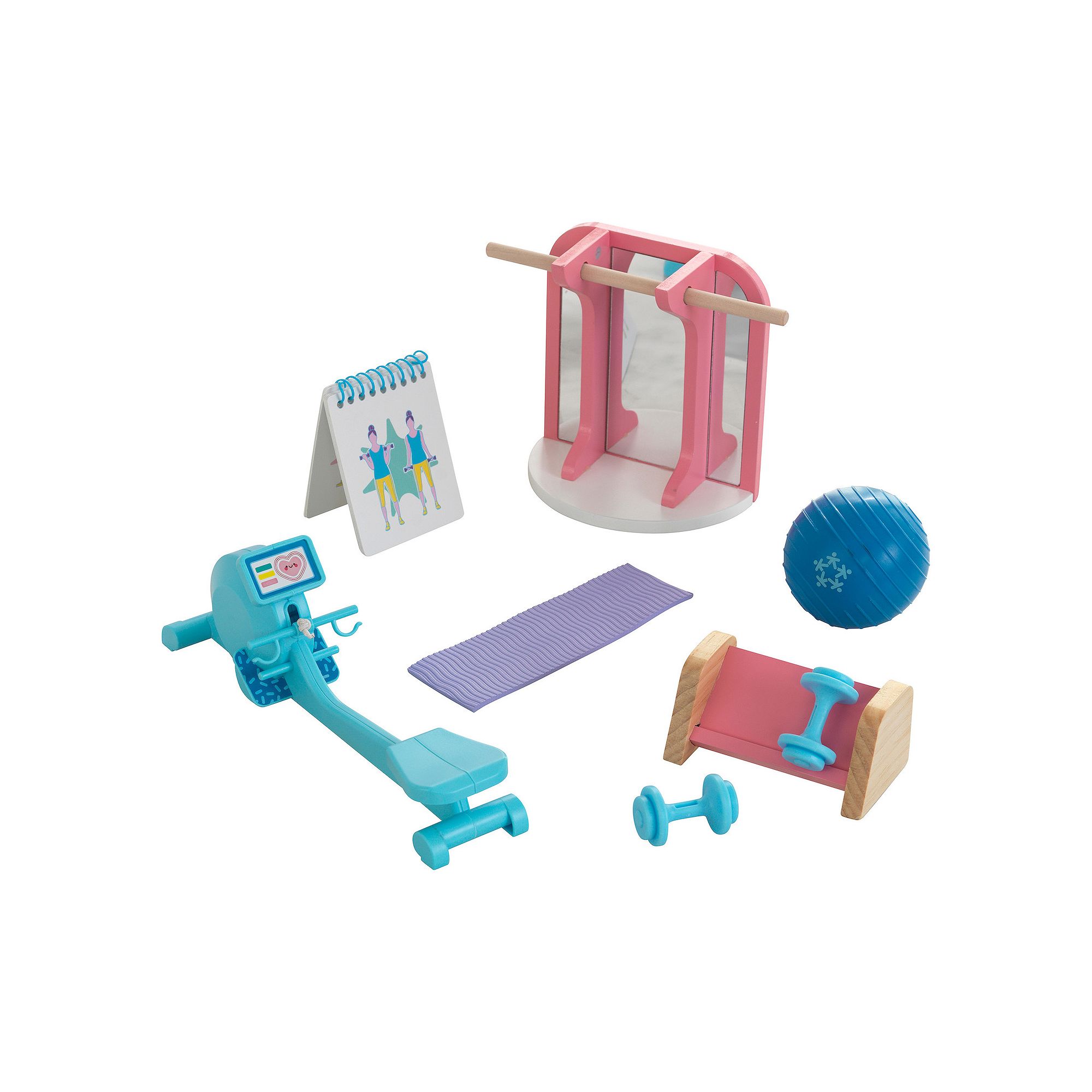 KidKraft Dollhouse Accessory Pack Home Gym Toy Set, Multi