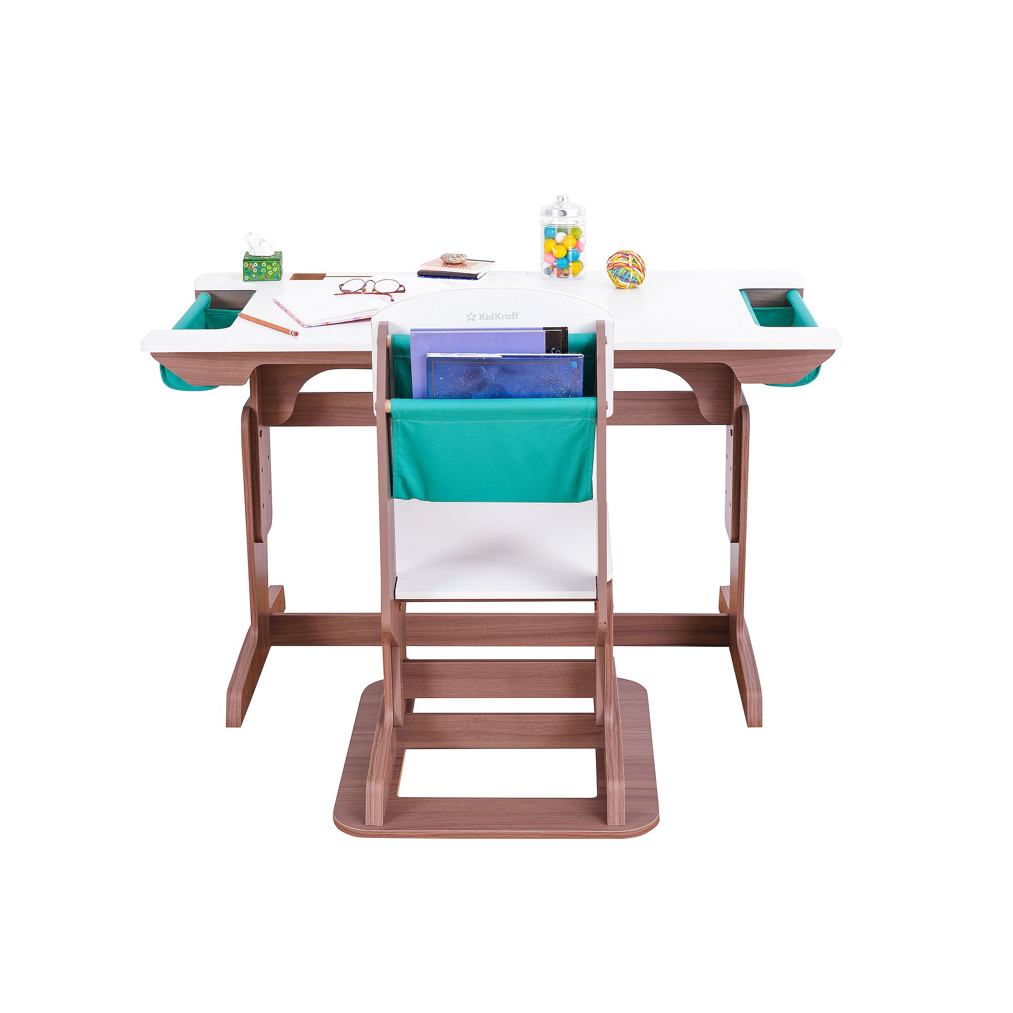 KidKraft Grow Together™ Pocket Adjustable Wooden Desk and Chair, Multi