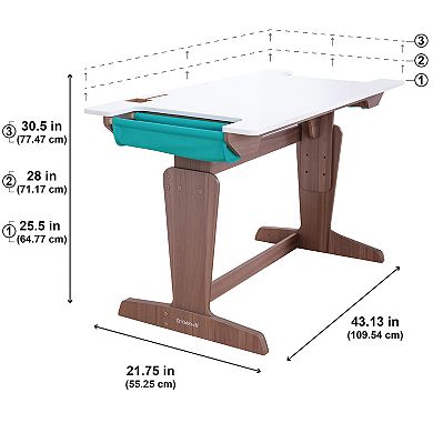 KidKraft Grow Together™ Pocket Adjustable Wooden Desk and Chair