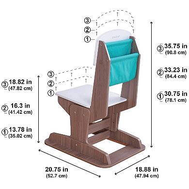 KidKraft Grow Together™ Pocket Adjustable Wooden Desk and Chair